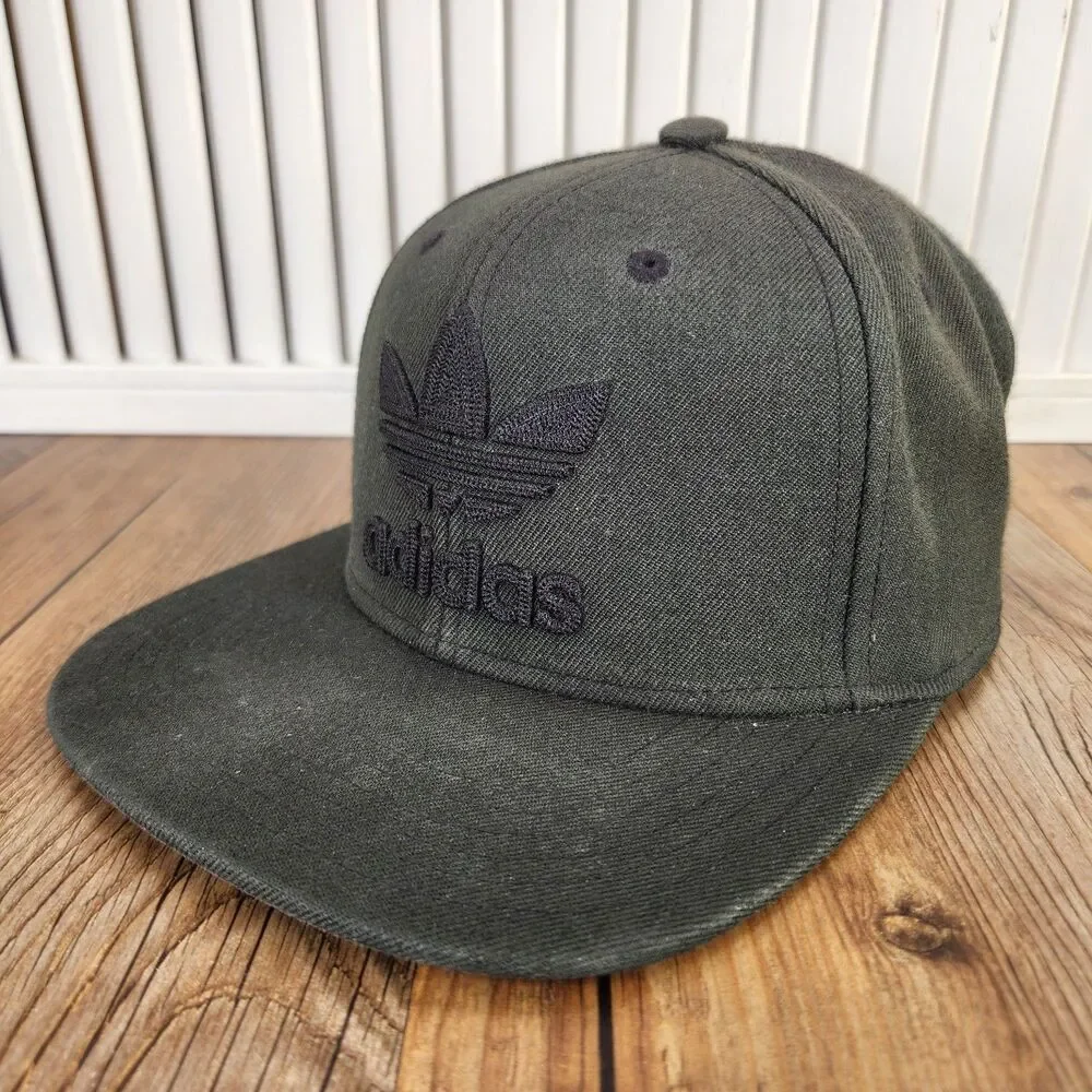 Adidas Originals Trefoil Snapback Hat Cap Black Flat Bill 2019 Streetwear Skater